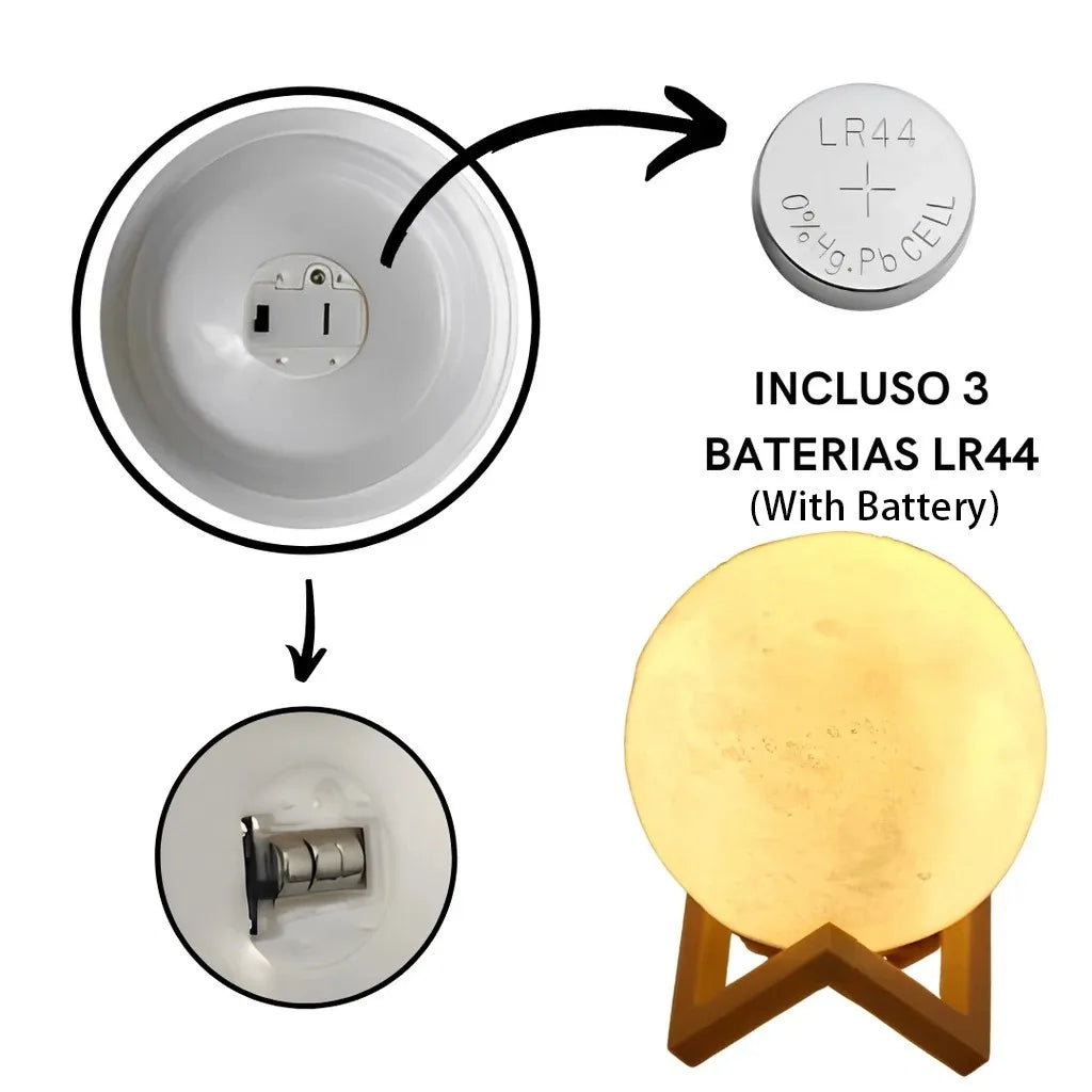 Led Moon Lamp Night Light With Stand Bedroom Gift Decor Print 6cm/8cm Lamps Battery Powered Creative Table Romantic 3d Lights