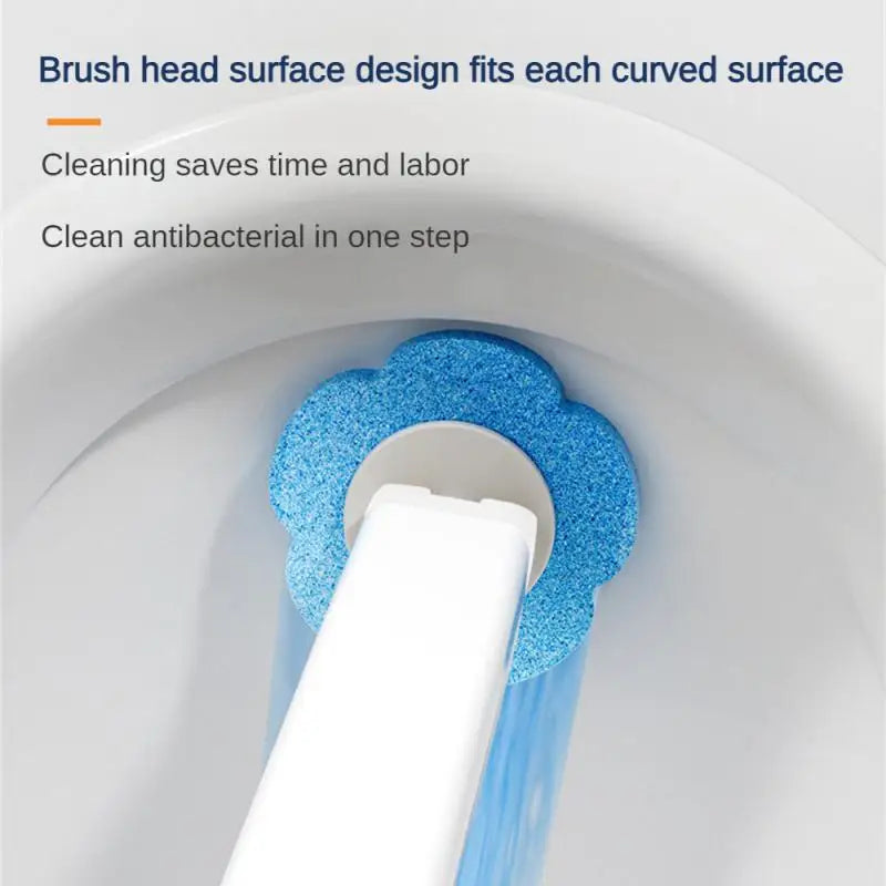 Disposable Toilet Brush Cleaner With Long Handle Bathroom Cleaning Brush With Replaceable Brush Head Toilet Accessories