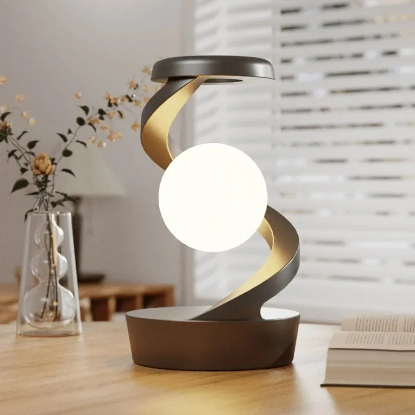 3D Levitating Ball Lamp RGB Floating LED Night Light with Wireless Phone Charger Floating and Spinning in Air with LED Moon Lamp