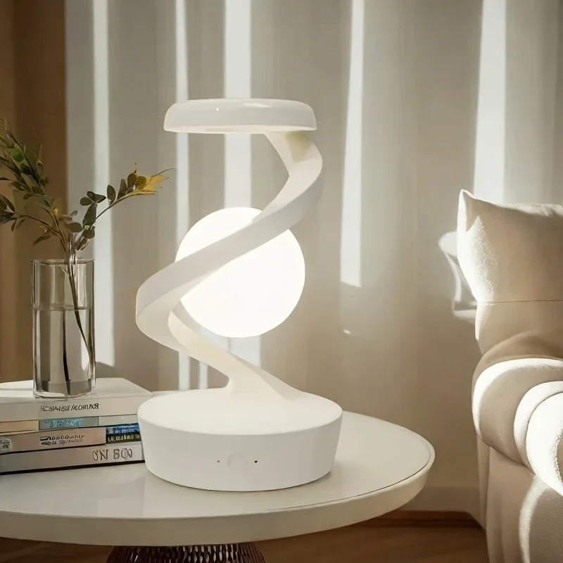 3D Levitating Ball Lamp RGB Floating LED Night Light with Wireless Phone Charger Floating and Spinning in Air with LED Moon Lamp