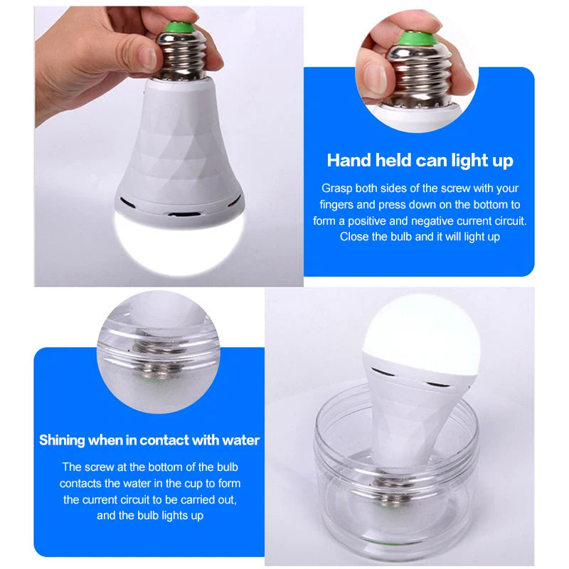 7W/9W/12W/15W Emergency LED Light Bulb E27 Rechargeable Waterproof Touched Bulb For Power Outage Living Room Outdoor Camping